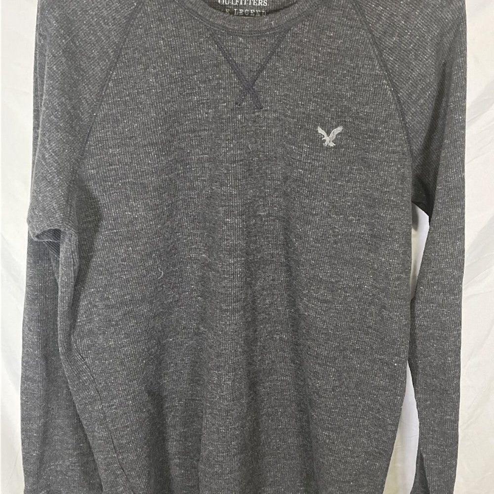 American Eagle Outfitters Vibtage Fit Mens Sz L Waffle Knit L/S Shirt Top
